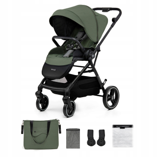 Kočík YOXI Kinderkraft, 22 kg, ľahký a obratný, zelený